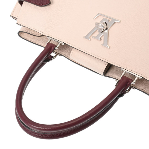 LOUIS VUITTON Lock Me Day Rose Pink Soir Quartz Calfskin Tote Bag - Picture 3 of 9